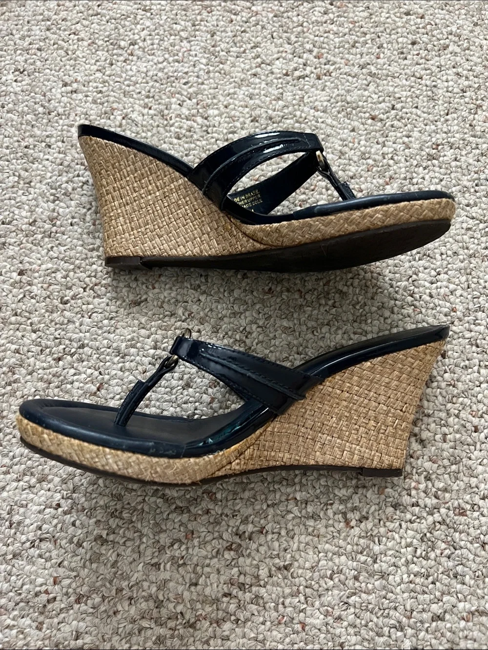 Navy McKim Wedge Sandals by Lily Pulitzer